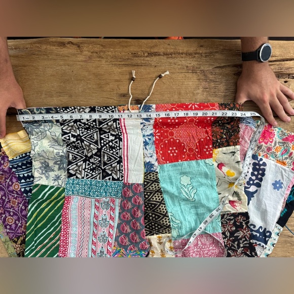 NWT Kanthmandu Kantha Patchwork Wide Leg Drawstring Pants ~ One Size Fits Most - Picture 9 of 9